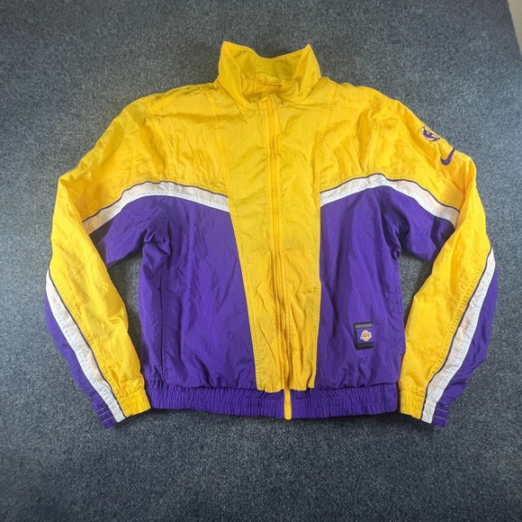 Nike Other - Los Angeles Lakers Windbreaker Jacket Mens Small Yellow Nike Basketball Team NBA